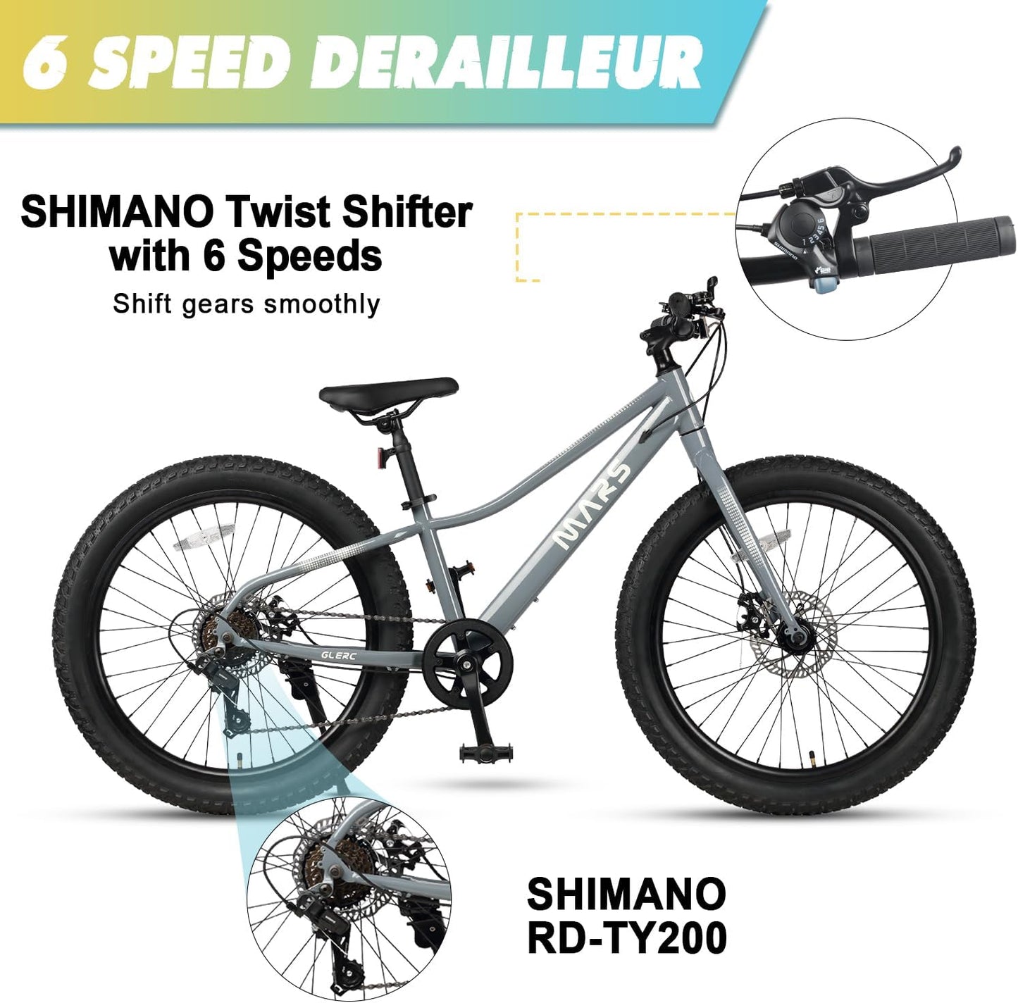 Mars Mountain Bike 24" Gray GC-007