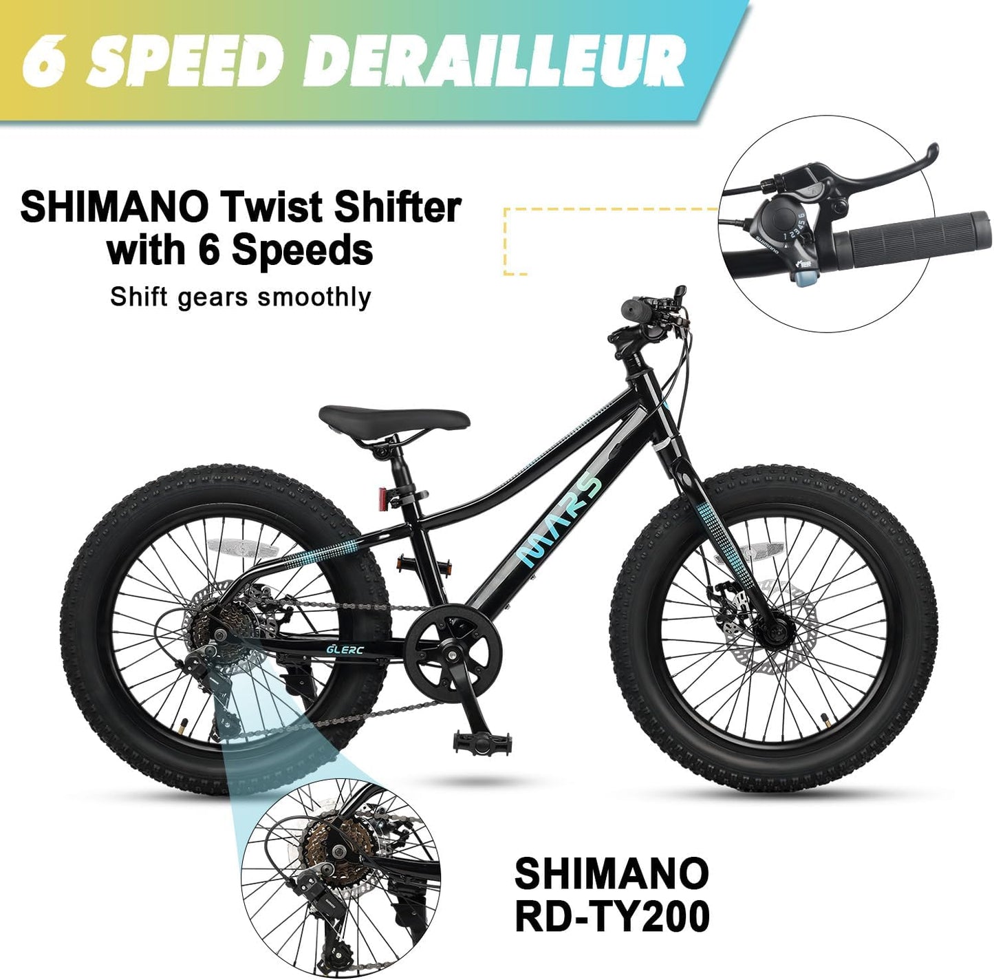 Mars Mountain Bike 20" Black GC-006
