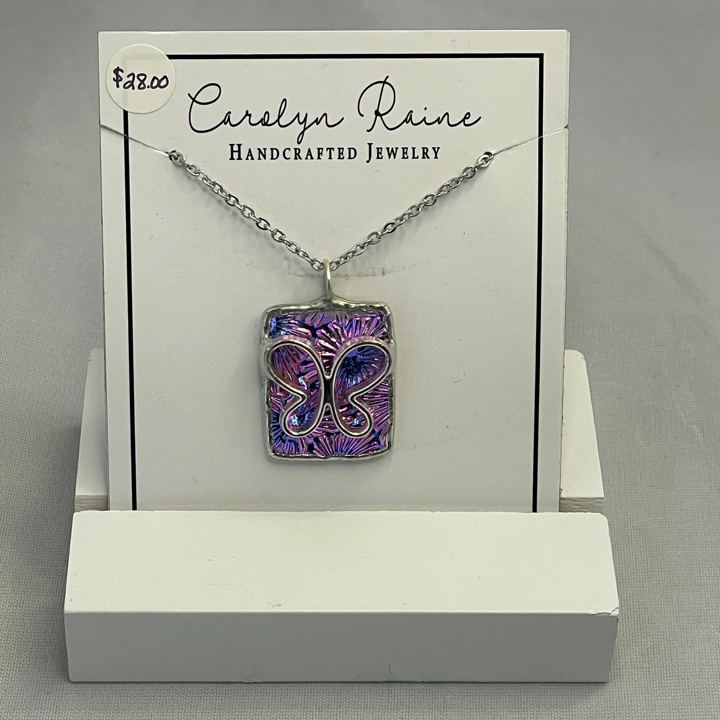 Butterfly Dichroic Glass Necklace DGN4