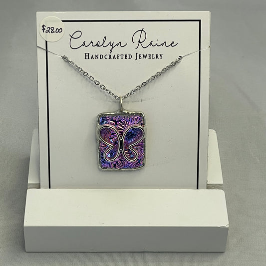 Butterfly Dichroic Glass Necklace DGN4