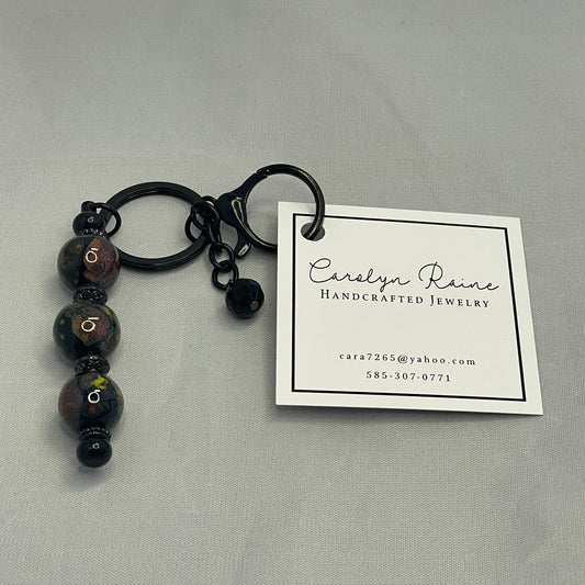 Black Bead Key Chain