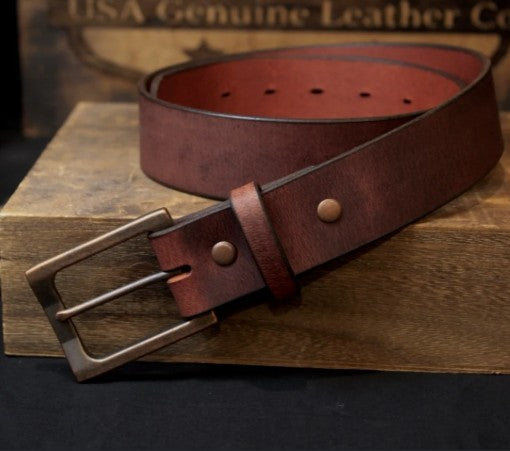 Oxblood Belt  USA Genuine Leather Co